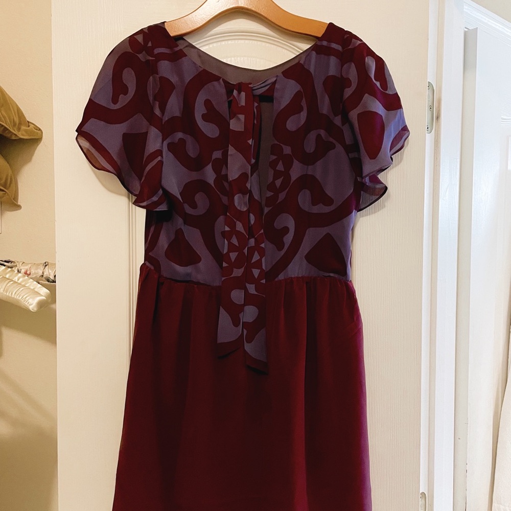 Guess Marciano Dress NWT medium burgundy